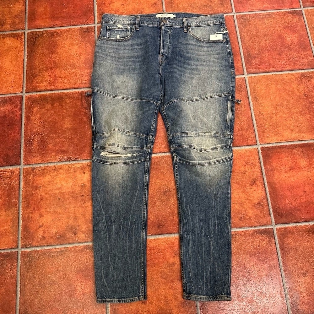 NWT Hudson Zack Skinny Moto Distressed Jeans Size 40